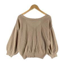 vis vis カーディガン アクリル/コットン ブラウン レディース F【古着】【中古】の画像