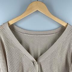 vis vis カーディガン アクリル/コットン ブラウン レディース F【古着】【中古】の画像