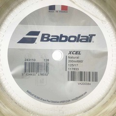 【未使用】バボラ XCEL エクセル 125 硬式 テニス ストリング ガット 200m ロール ナチュラル 243110 BABOLAT 1.25mmの画像