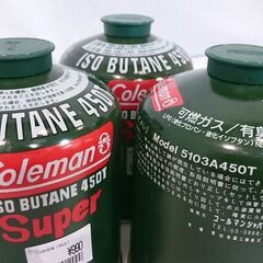 ◎ コールマン ISO BUTANE 450T Model 5103A450T おまとめ3点 内容量計1287g アウトドアなどにの画像