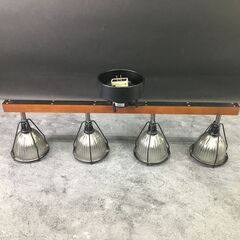 フロアランプ 4点照明 蛍光色：オレンジ系 リモコン付 動作確認済 LEDライト 25l菊DOの画像