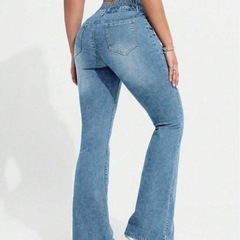 【お取引中】SHEIN 新品 ストレッチデニムフレアパンツ ② の画像