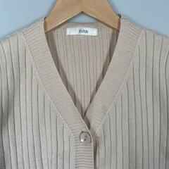Fifth フィフス カーディガン アクリル ベージュ レディース M【古着】【中古】の画像