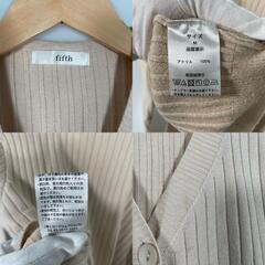 Fifth フィフス カーディガン アクリル ベージュ レディース M【古着】【中古】の画像