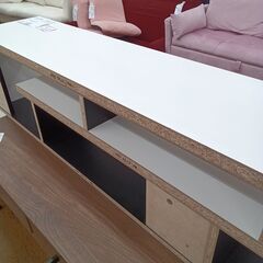 ★リユースのサカイ水戸店★  TV台 ホワイト×ブラック H34×D29.5×W120 クリーニング済み MT6635の画像