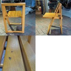 ルーマニア製 フォールディングチェア 折りたたみイス ビンテージ 木製椅子 チェア リぺアベース 札幌市 新道東店の画像