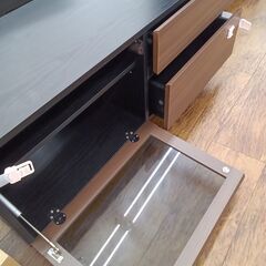 ★リユースのサカイ水戸店★  TV台 ブラック×ブラウン H43.5×D37×W100 クリーニング済み MT6637の画像