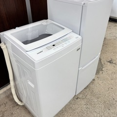 ✨2025年製・ほぼ未使用✨  洗濯機5.5kg & 冷蔵庫117Lセット 🚚 配達設置可能・安心1年保証付きの画像