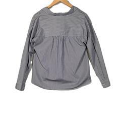 IENA SLOBE イエナ スローブ ストライプ 長袖シャツ コットン ブルー レディース【古着】【中古】の画像