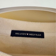 Brandy melvileスウェットオーバーサイズクリーム ポケット付き裏起毛の画像