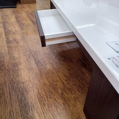 ★リユースのサカイ水戸店★  ローテーブル ホワイト×ブラウン H39.5×D60×W120 クリーニング済み MT6638の画像