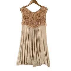 美品 Sov. ソブ 春夏 SS ワンピース レーヨン ベージュ レディース【古着】【中古】の画像