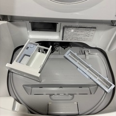 【縦型洗濯感・乾燥機】シャープ タテ型 洗濯乾燥機 洗濯 6.5kg 乾燥 3.5kg ボディ幅52.0cm ステンレス 穴なし槽 ES-TX6J-W ホワイトの画像