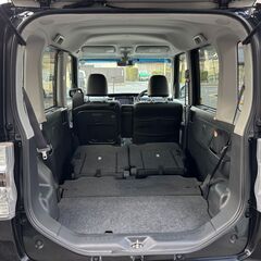 【総額コミコミ】広島発プライムゲート27年タントカスタム　トップエディションSAⅡ　☆即日納車OK☆　車検令和8年11月18日　ワンオーナー　純正ナビ　バックカメラ　フルセグテレビ　ステアリングリモコン　ETC　スマートアシストⅡ　ETC　左パワースライドドア　LEDヘッドランプ　フォグライト　ハーフレザーシート　純正14インチアルミホイール　スマートキー　タイミングチェーン　修復歴無し　ディーラー系オートオークション仕入　軽自動車　格安の画像