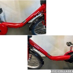 1年保証 送料無料　新型　パナソニック　ギュットミニ　赤色　電動アシスト自転車の画像