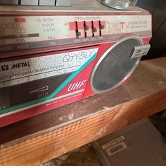 ◎SHARP シャープ　AM&FMラジオカセットレコーダー　ダブルラジカセ　QT-Y5U　詳細動作未確認 現状品　レトロ　昭和の画像