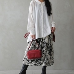 n'OrLABELモノトーン総柄バルーンスカートの画像