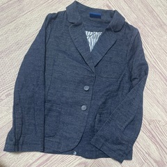 120サイズ　子供服　デニムジャケット　シャツ　蝶ネクタイ　3点セットの画像