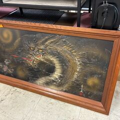 【リサイクルショップどりーむ荒田店】No.5361 絵画 黒龍画（ドラゴン）正直カッコいいです！(;^ω^)の画像