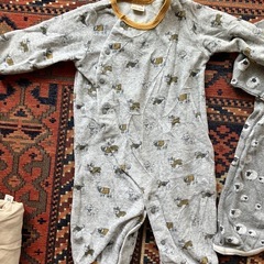 B:MING 2WAYコンビ ロンパース&プティマイン＆無印良品ロンパース４点　ベビー服セット　まとめ売りの画像