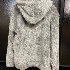 Champion フリースジャケット グレー フード付きの画像