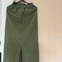 ギンガムチェック柄タイトスカートの画像