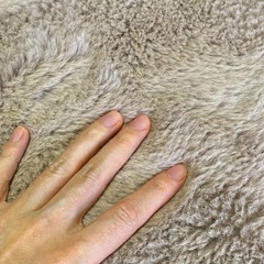 円形ラグ ラビットファータッチ カーペットピンク 直径140cmの画像