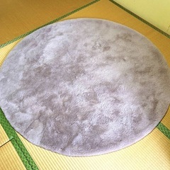 円形ラグ ラビットファータッチ カーペットピンク 直径140cmの画像