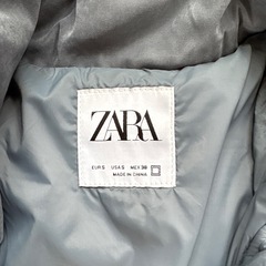 ZARA ZARAダウンジャケット メンズS ブルーグレーの画像
