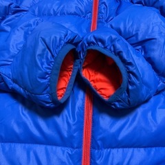 モンベル650FPネージュダウンパーカ Kid's150ブルー　キッズの画像