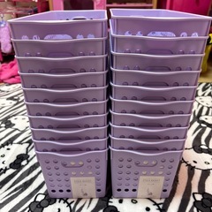 ダイソー 収納ケース 紫 20個の画像