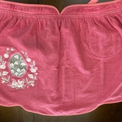 美原店　昭和レトロ　前掛け タオルサロンカラカラ ピンクエプロンの画像