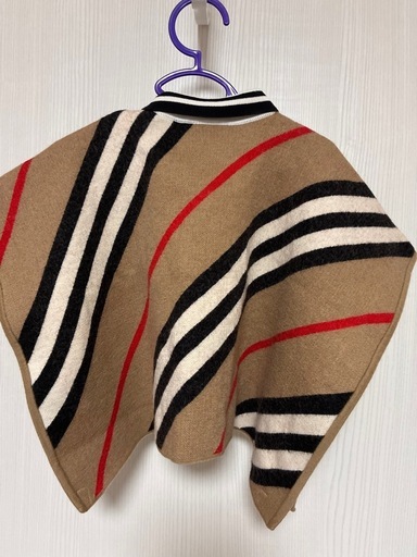 バーバリー 現行タグ　ベビーポンチョ ノバチェック　SサイズBurberry