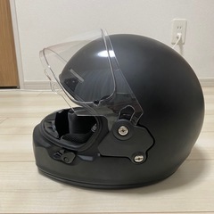 マットブラック フルフェイスヘルメットXLの画像