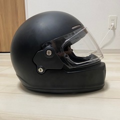 マットブラック フルフェイスヘルメットXLの画像