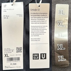 ユニクロUNIQLOクルーネックTシャツ半袖black ブラック　黒色系 ■柄デザイン 無地 ■素材 綿　コットン　100％ の画像