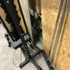 💚家で筋トレができる💪Wウェイトトレーニングマシーン🏋️‍♂️マルチホームジム筋トレマシンBARWING傷•汚れあり💦黒ブラックの画像