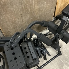 💚家で筋トレができる💪Wウェイトトレーニングマシーン🏋️‍♂️マルチホームジム筋トレマシンBARWING傷•汚れあり💦黒ブラックの画像