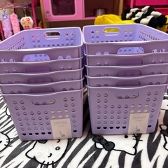ダイソー 収納ケース 紫 10個の画像