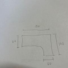 L字デスク2台(キャスター引き出し付)の画像