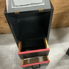 💚キャビネット🗄️ヴィンテージ✨小型収納コンパクトサイズ収納棚ブラック黒の画像