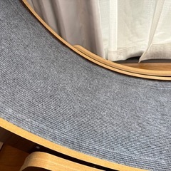 猫用ランニングホイール（木目×グレー絨毯／TEMU購入品）の画像