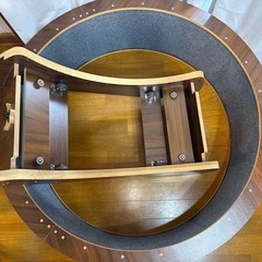 猫用ランニングホイール（木目×グレー絨毯／TEMU購入品）の画像