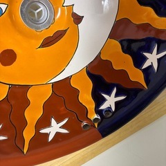 メキシコシンク シンク 洗面ボウル 陶器 造作 ハンドメイド アート タラベラ焼き 洗面所 店舗 手洗い場 mw0889の画像