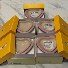 未使用 5個セット Le Creuset (ル・クルーゼ) ハート型 ココット ミニラムカン ダムールの画像