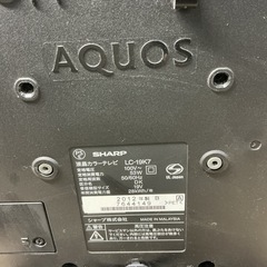 💚液晶カラーテレビ📺リモコンなし💦SHARPシャープ2012年製LC-19K7傷•汚れあり💦黒ブラックの画像
