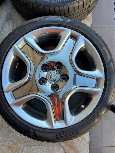 【追加　専用ナットをおまけでお付けします】レクサス純正アルミ4本セット　sc430 　8JJ×18  245/40R18