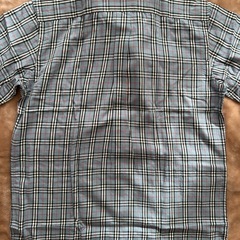 半袖シャツ バーバリーノバチェック半袖シャツ メンズ 表記サイズL 肩幅 約47センチ 袖丈　約25センチ 身幅　約58センチ 着丈　約79センチ  未使用品 製品タグ付き  ボタンダウン  ブルー系 青色系 の画像