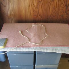 2～3回使用？　NATIONAL　ぽかぽか着せ替えカーペット （ピンク）ヒーター ユニット　1.3畳　DCー1304　100V370W　180×110cm　オーバーカーペット　190×120cm 【ペットはいません】　の画像