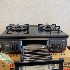 リンナイ Rinnai プロパンガス用 ガスコンロ　 ガステーブル　ブラック の画像